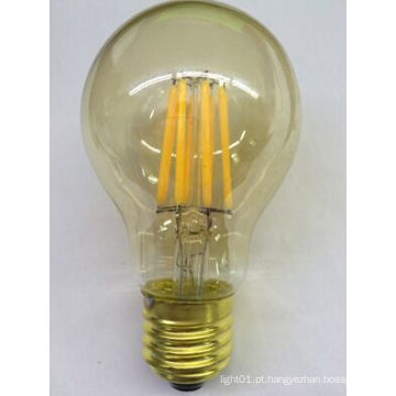 A60 3.5W / 5.5W diodo emissor de luz bulbo com tampa de ouro